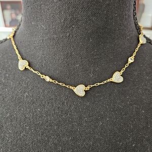 Kate Spade Cubic Zirconia Pavé & Bezel Station Collar Necklace